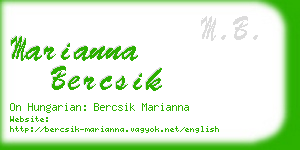 marianna bercsik business card